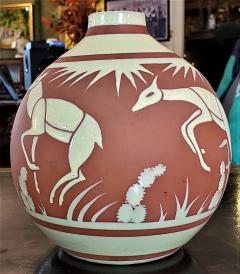 Leon Delfant Rare Art Deco BFK Leon Delfant Deer Vase - 2021802