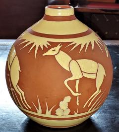Leon Delfant Rare Art Deco BFK Leon Delfant Deer Vase - 2021807