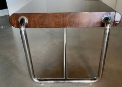 Leon Rosen American Modern Palisander and Chrome Desk Leon Rosen For Pace - 4604969