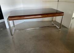 Leon Rosen American Modern Palisander and Chrome Desk Leon Rosen For Pace - 4604972