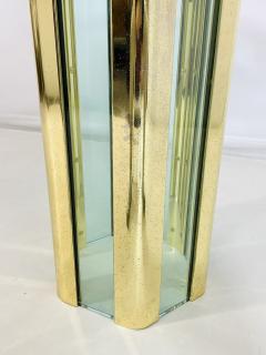 Leon Rosen Brass Glass Dining Center Table by Leon Rosen for Pace Collection - 4162288