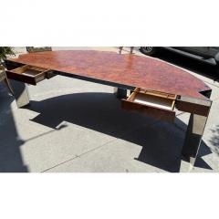 Leon Rosen Leon Rosen for Pace Collection MCM Mezzaluna Demilune Executive Desk - 4215856