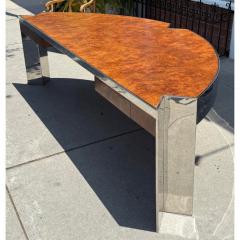 Leon Rosen Leon Rosen for Pace Collection MCM Mezzaluna Demilune Executive Desk - 4215857