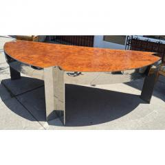 Leon Rosen Leon Rosen for Pace Collection MCM Mezzaluna Demilune Executive Desk - 4215858