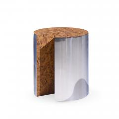 Leon Rosen Leon Rosen for Pace Style Mid Century Pac Man Chrome Drum Tables Pair - 4575301