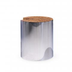Leon Rosen Leon Rosen for Pace Style Mid Century Pac Man Chrome Drum Tables Pair - 4575302