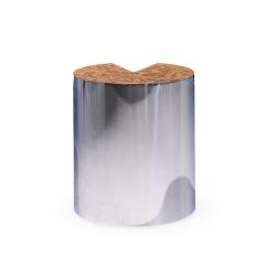 Leon Rosen Leon Rosen for Pace Style Mid Century Pac Man Chrome Drum Tables Pair - 4575303