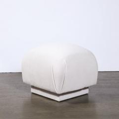 Leon Rosen Mid Century Modern Ottoman in Powder Grey Mohair by Leon Rosen for Pace - 3197505