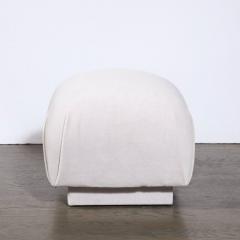 Leon Rosen Mid Century Modern Ottoman in Powder Grey Mohair by Leon Rosen for Pace - 3197612