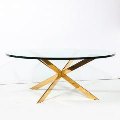Leon Rosen Mid Century Modernist Double X Base Cocktail Table by Leon Rosen for Pace - 3452299