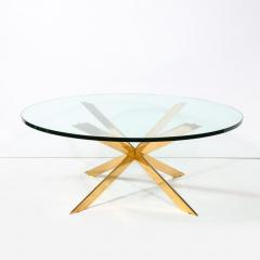Leon Rosen Mid Century Modernist Double X Base Cocktail Table by Leon Rosen for Pace - 3452300