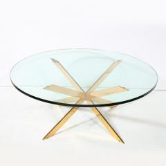 Leon Rosen Mid Century Modernist Double X Base Cocktail Table by Leon Rosen for Pace - 3452302