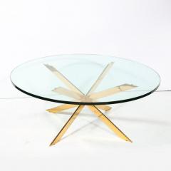 Leon Rosen Mid Century Modernist Double X Base Cocktail Table by Leon Rosen for Pace - 3452306