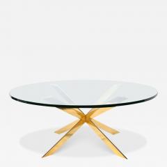 Leon Rosen Mid Century Modernist Double X Base Cocktail Table by Leon Rosen for Pace - 3453044