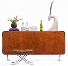 Leon Rosen Pace Burl Wood and Chrome Credenza by Leon Rosen circa 1974 - 1976023