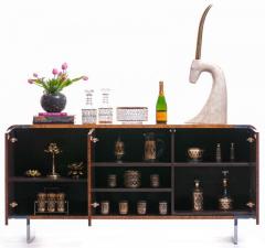 Leon Rosen Pace Burl Wood and Chrome Credenza by Leon Rosen circa 1974 - 1976032