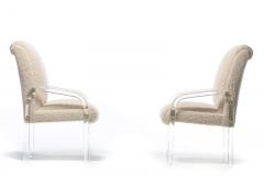 Leon Rosen Pair of Lucite Arm Chairs by Leon Rosen for Pace Collection c 1970 - 2231746