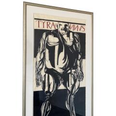 Leonard Baskin Monumental 92 Framed Woodcut by Leonard Baskin Tyrannus  - 1408175