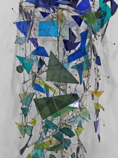 Leonard L Nelson Leonard Nelson Hanging Glass Wall Sculpture - 3908691