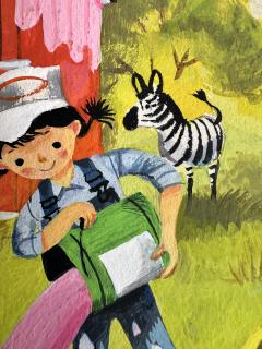 Leonard Shortall Farm Animals Childrens Book Original Illustration Little Golden Book - 4594407