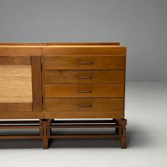 Leonardo Fiori Italian Mid Century Modern Sideboard Weng Seagrass 1950s - 3839549