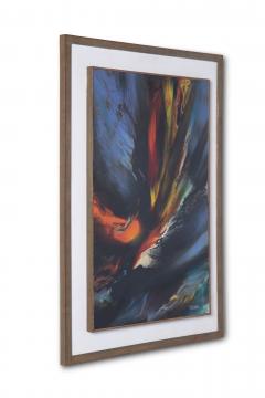 Leonardo Nierman 1960s Abstract Oil Painting on Board titled Prophesy Mexico - 4429515