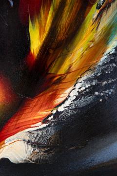 Leonardo Nierman 1960s Abstract Oil Painting on Board titled Prophesy Mexico - 4429517