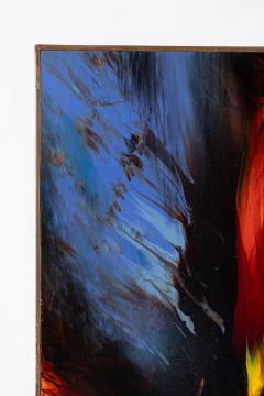 Leonardo Nierman 1960s Abstract Oil Painting on Board titled Prophesy Mexico - 4429518