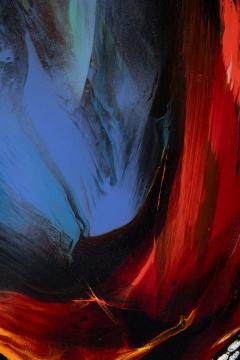 Leonardo Nierman Abstract Oil Painting on Board titled Prophesy 1960s Mexico - 4429501