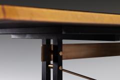 Leonardo Ricci Leonardo Ricci Dining table in metal and marble Italy 1950s - 2279942