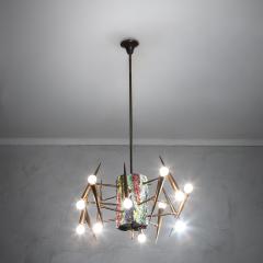 Leoncillo Leonardi Leoncillo Leonardi Brass and Ceramic Pendant Lamp - 4505571