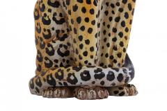 Leopard Ceramic Hand Painted Sculptures 1950s - 844785