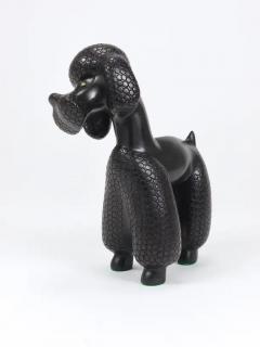 Leopold Anzengruber Charming Dog Poodle Sculpture Figurine by Leopold Anzengruber Austria 1950s - 4078909