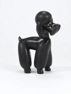 Leopold Anzengruber Charming Dog Poodle Sculpture Figurine by Leopold Anzengruber Austria 1950s - 4078932