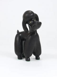 Leopold Anzengruber Charming Dog Poodle Sculpture Figurine by Leopold Anzengruber Austria 1950s - 4078933