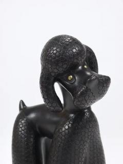 Leopold Anzengruber Charming Dog Poodle Sculpture Figurine by Leopold Anzengruber Austria 1950s - 4078940