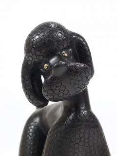 Leopold Anzengruber Charming Dog Poodle Sculpture Figurine by Leopold Anzengruber Austria 1950s - 4078948