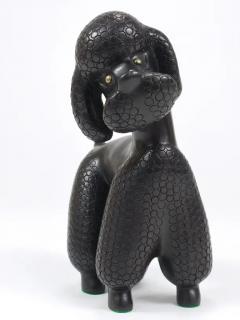 Leopold Anzengruber Charming Dog Poodle Sculpture Figurine by Leopold Anzengruber Austria 1950s - 4078949