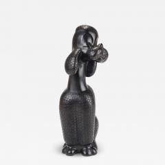 Leopold Anzengruber Charming Dog Poodle Sculpture Figurine by Leopold Anzengruber Austria 1950s - 4369350