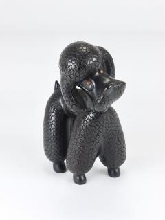 Leopold Anzengruber Charming Dog Poodle Sculpture Figurine by Leopold Anzengruber Austria 1950s - 4480389