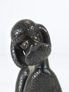 Leopold Anzengruber Charming Dog Poodle Sculpture Figurine by Leopold Anzengruber Austria 1950s - 4480392