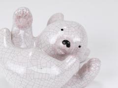 Leopold Anzengruber Leopold Anzengruber Baby Polar Bear Ceramic Sculpture Austria 1950s - 4374844