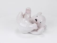 Leopold Anzengruber Leopold Anzengruber Baby Polar Bear Ceramic Sculpture Austria 1950s - 4374845
