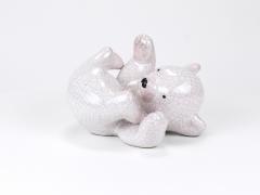 Leopold Anzengruber Leopold Anzengruber Baby Polar Bear Ceramic Sculpture Austria 1950s - 4374847