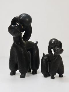 Leopold Anzengruber Pair of Mid Century Dog Poodle Sculptures by Leopold Anzengruber Austria 1950s - 4064983