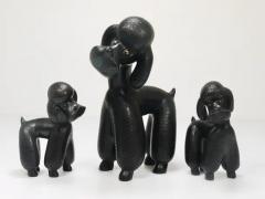 Leopold Anzengruber Pair of Mid Century Dog Poodle Sculptures by Leopold Anzengruber Austria 1950s - 4065010