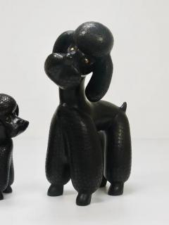 Leopold Anzengruber Pair of Mid Century Dog Poodle Sculptures by Leopold Anzengruber Austria 1950s - 4065014