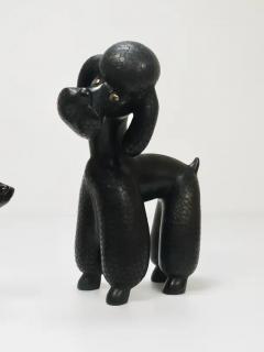 Leopold Anzengruber Pair of Mid Century Dog Poodle Sculptures by Leopold Anzengruber Austria 1950s - 4065015