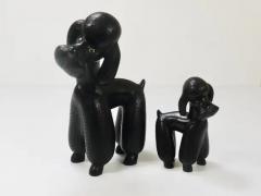 Leopold Anzengruber Pair of Mid Century Dog Poodle Sculptures by Leopold Anzengruber Austria 1950s - 4065022
