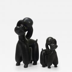 Leopold Anzengruber Pair of Mid Century Dog Poodle Sculptures by Leopold Anzengruber Austria 1950s - 4065618